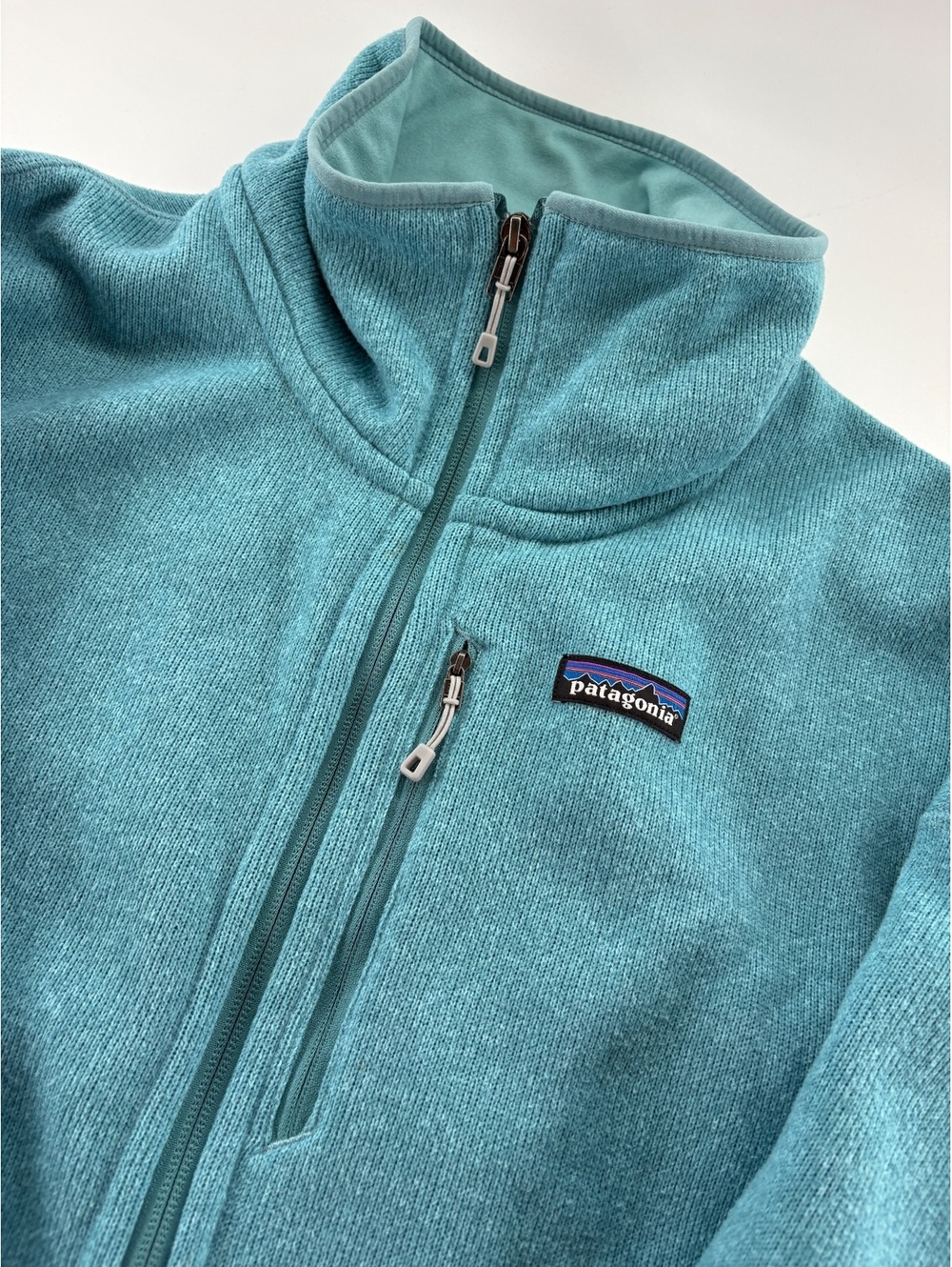 Patagonia Better Sweater Full Zip Fleece Women's XL Teal Aqua